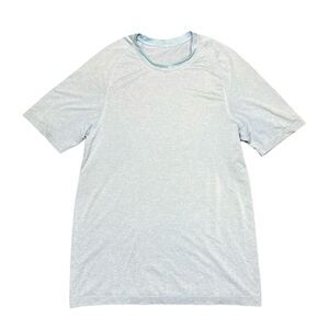 Lululemon T Shirt Mens Xl Light Blue Metal Vent Tech Short Sleeve Training Gym